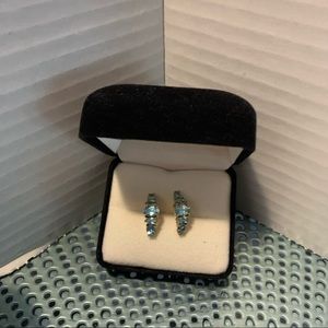 Women earrings Aqua Birthstone, February